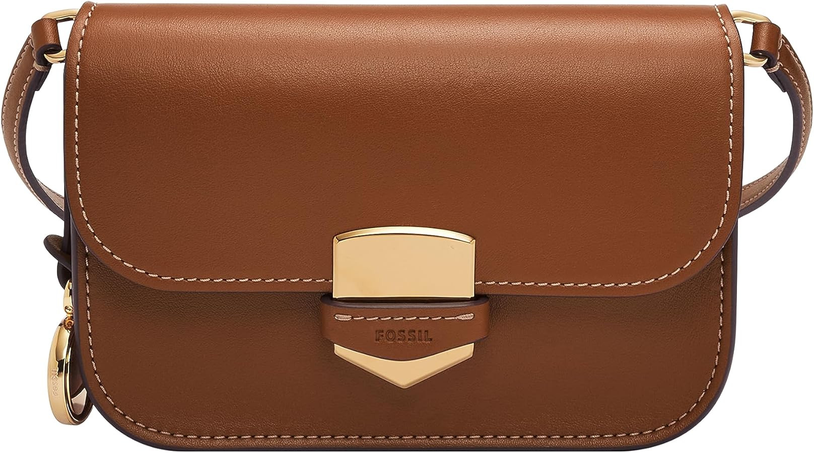Fossil Women's Lennox Leather Large or Small Flap Crossbody Purse Handbag For Women | Amazon (US)