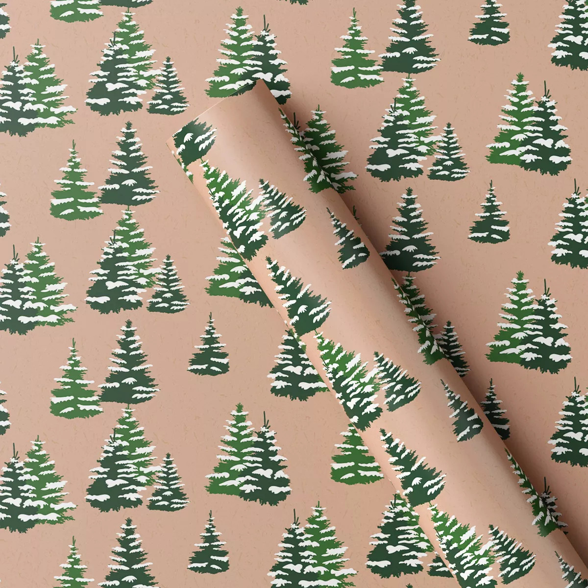 20 sq ft Trees Christmas Gift Wrap Brown/Green - Wondershop™ | Target