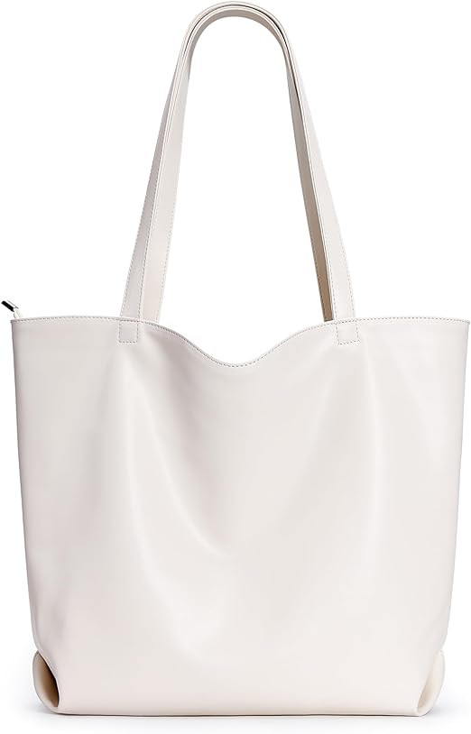 WLLWOO WLLWOO Soft PU Leather Tote Bag for Women Large Casual Hobo Handbags with Zipper Shoulder ... | Amazon (US)
