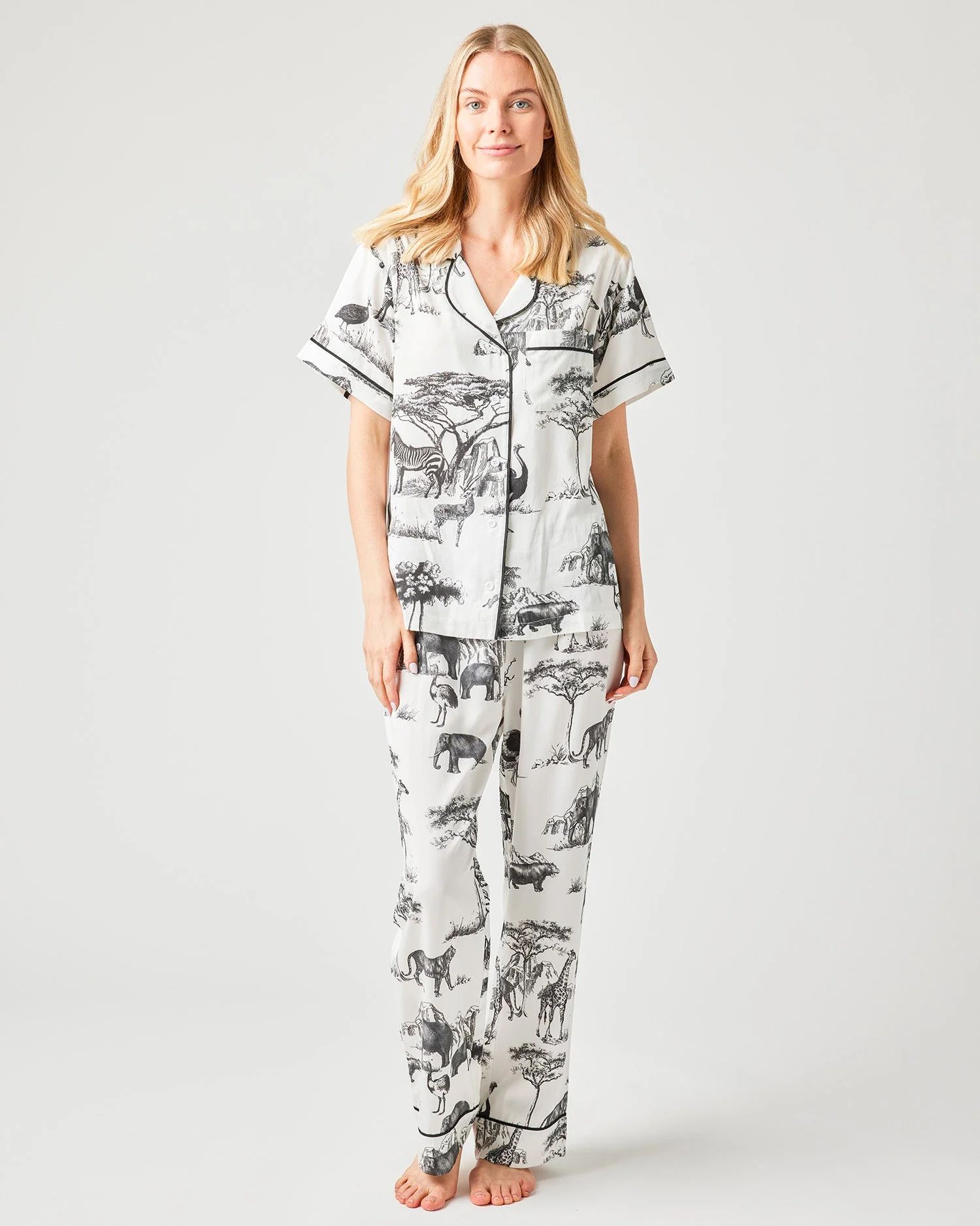 Safari Toile Pajama Set | Colorful Prints, Wallpaper, Pajamas, Home Decor, & More | Katie Kime Inc