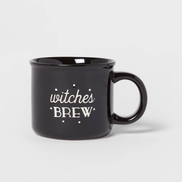 15oz Stoneware Witches Brew Camper Mug Black - Threshold™ | Target