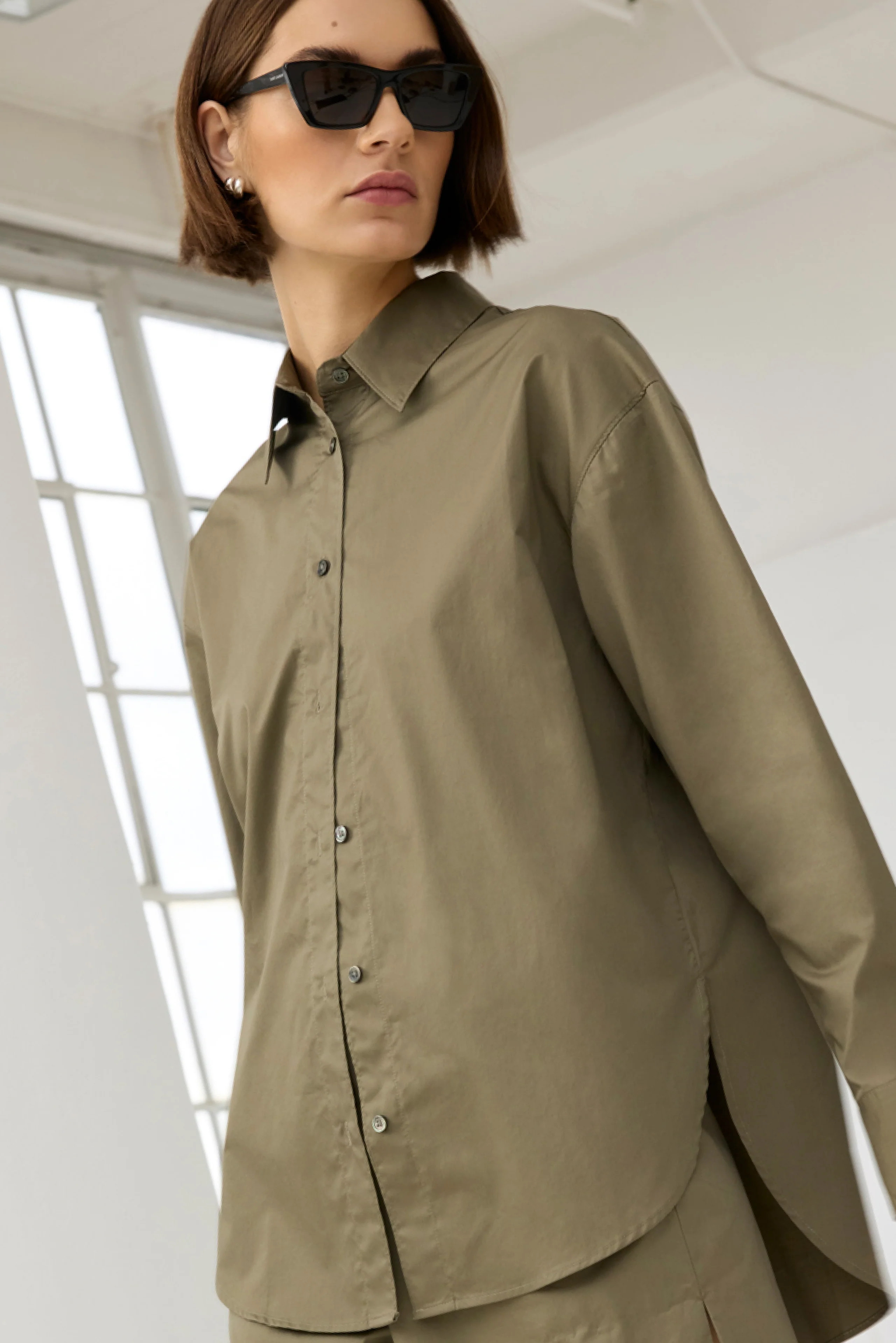 The Everything Shirt in Olive | Sold Out NYC