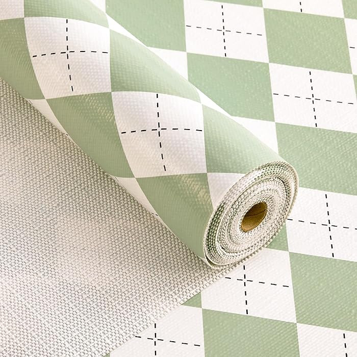 Sage Green Shelf Liner for Kitchen Cabinets 12" x 240" Non-Adhesive Non-Slip Drawer Liners for Dr... | Amazon (US)
