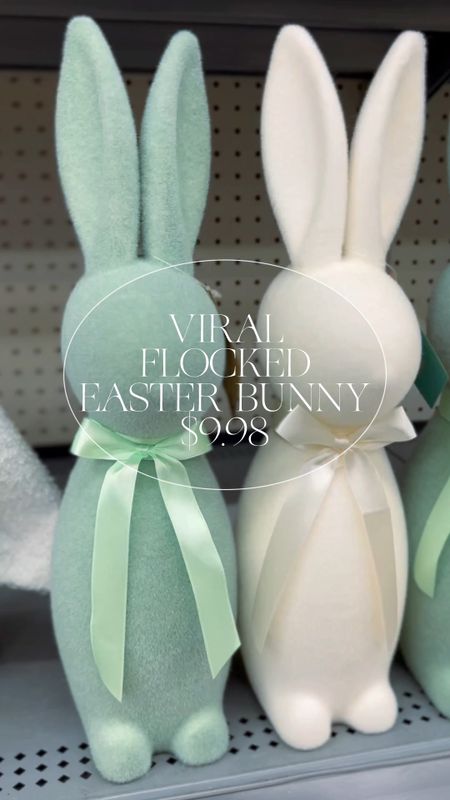 Viral Flocked Easter Bunny back in stock at @walmart Easter Flocked Bunny Decor, Pink, 16 Inch, Way To Celebrate! 16 inch tall and in 3 different colors ! Only $9.98 !! Love for less! You can get the same ones for over $100 ! 

#easter #decor #bunny #flockedbunny #walmart #homedecor #gabrielapolacek #turtlecreeklane #tcl #houghton 

#LTKSeasonal #LTKhome #LTKVideo