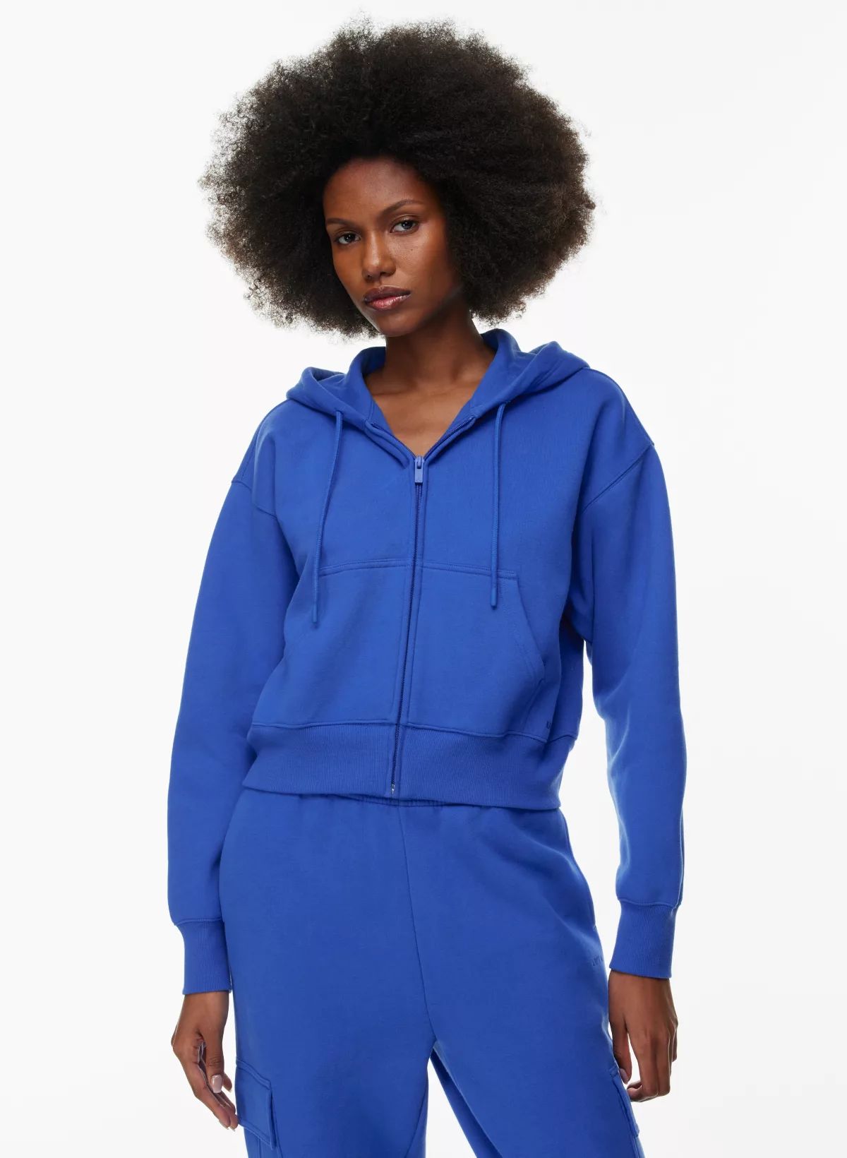 COZY FLEECE BOYFRIEND BOXY ZIP HOODIE | Aritzia