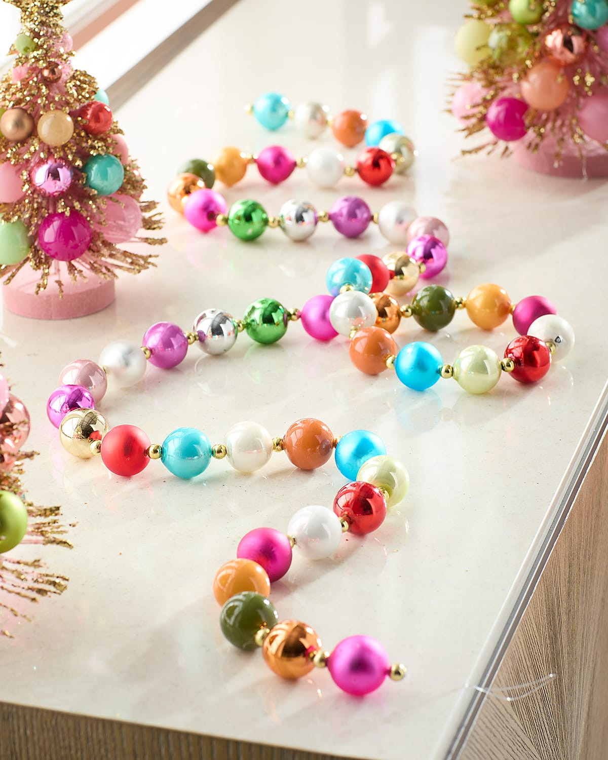 65" Medium Merry and Bright Christmas Garland | Neiman Marcus