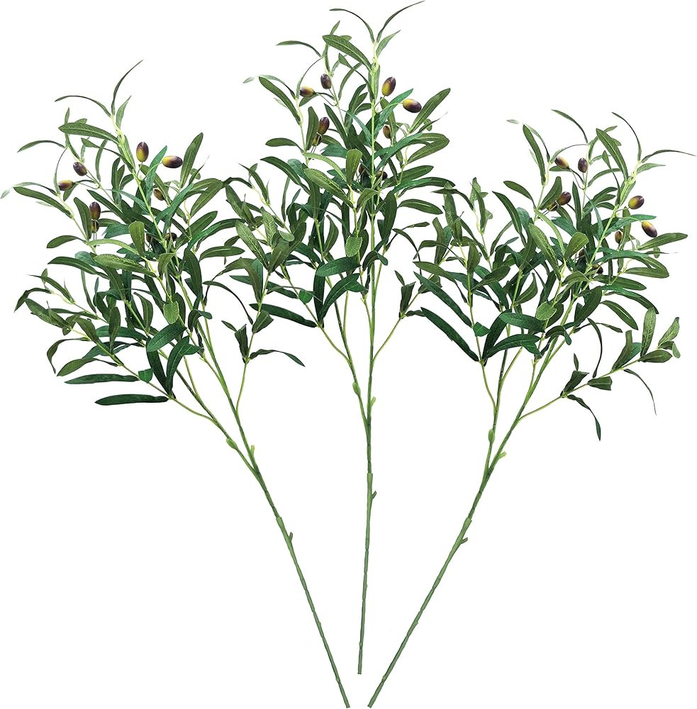 JD ARTIFICIAL PLANTS 3PCS 38" Artificial Olive Branches with Fruits Fake Greenery Plants Twig Pic... | Amazon (US)