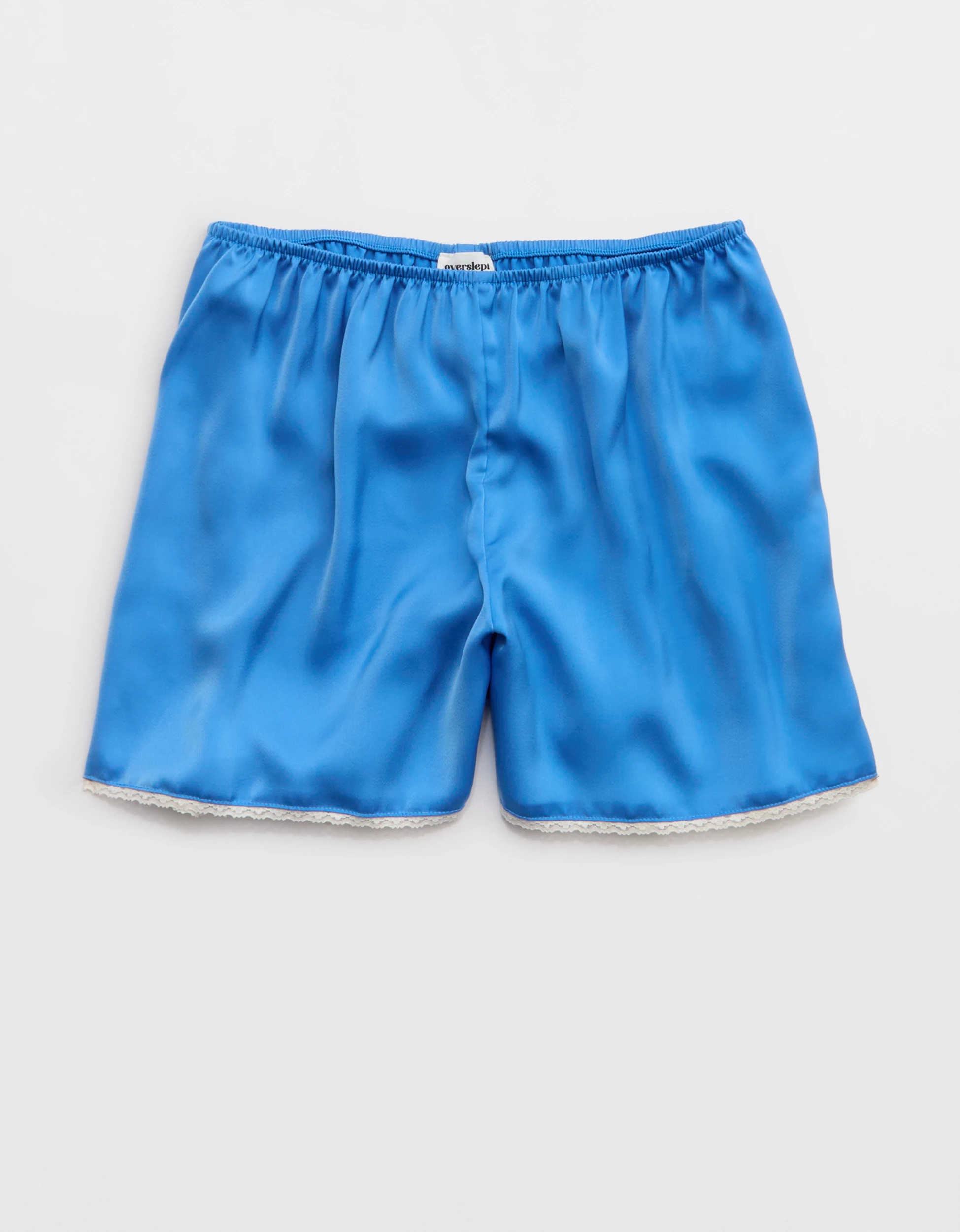 OVERSLEPT by Aerie Liquid Satin Lace Trim Short | Aerie