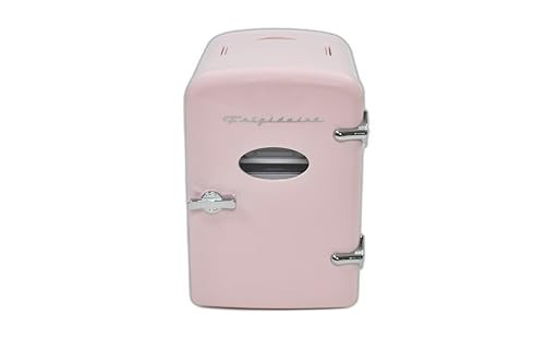 Frigidaire Pink Mini Personal Fridge Cooler, 1 Gal Capacity fits Six Cans, Includes Plugs for Home Outlet & DC Charger - 9.84" D x 7.09" W x 10.35" H | Amazon (US)