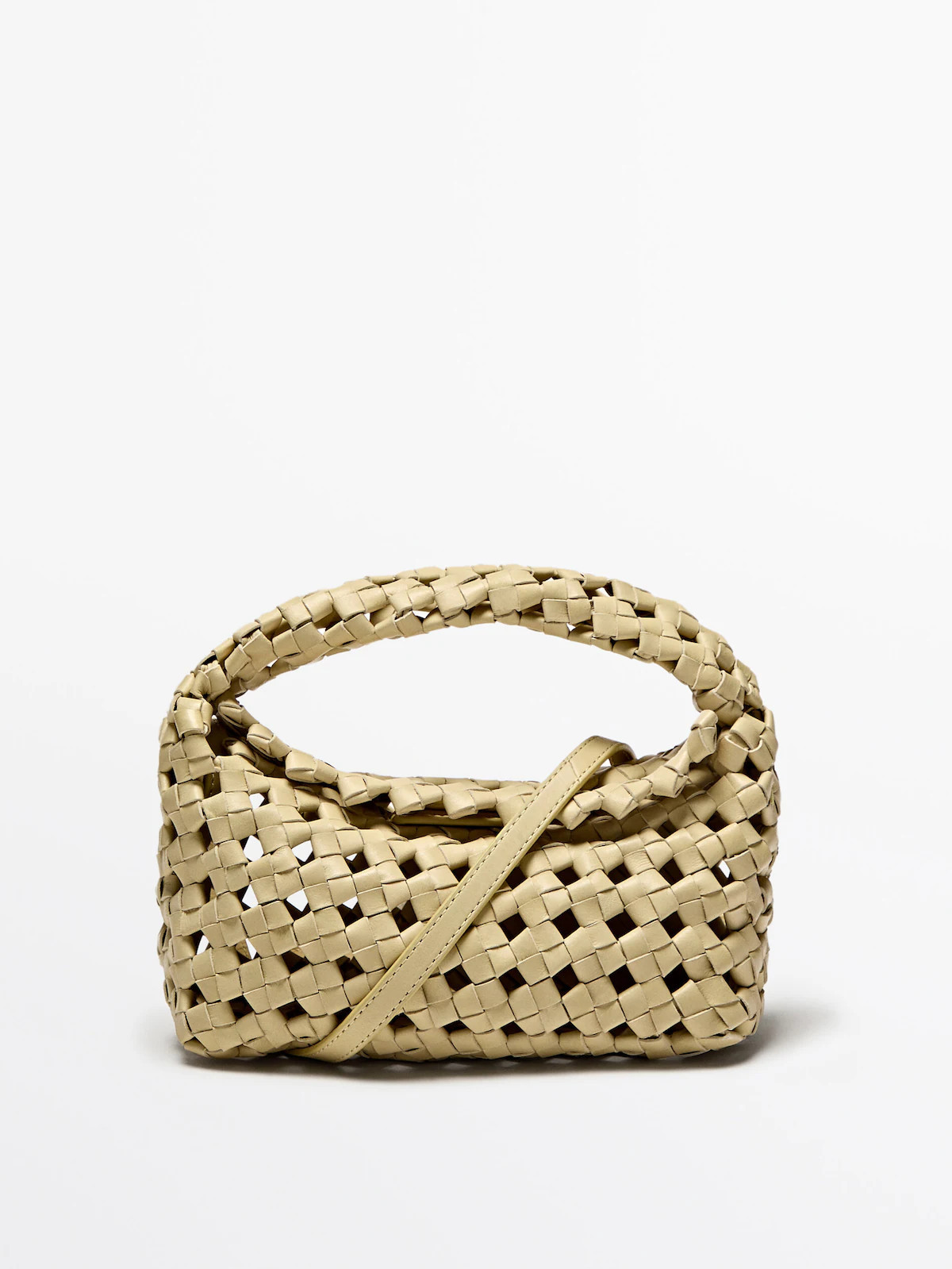 Mini-Umhängetasche Nappaleder geflochten | Massimo Dutti DE