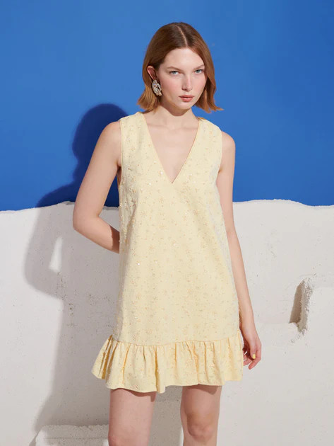 Lemon Zest Embellished Mini Dress | Sister Jane (UK)