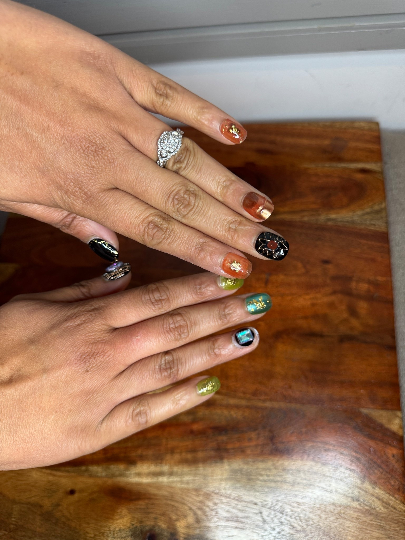 Celestial short nails ✨🌌

#shortnails #diy #presson #nails #nailart #naildesigns 