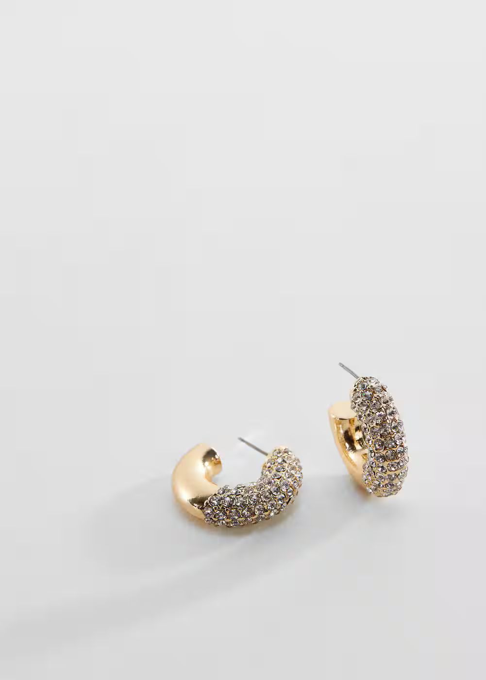 Faceted crystal hoop earrings -  Women | Mango USA | MANGO (US)