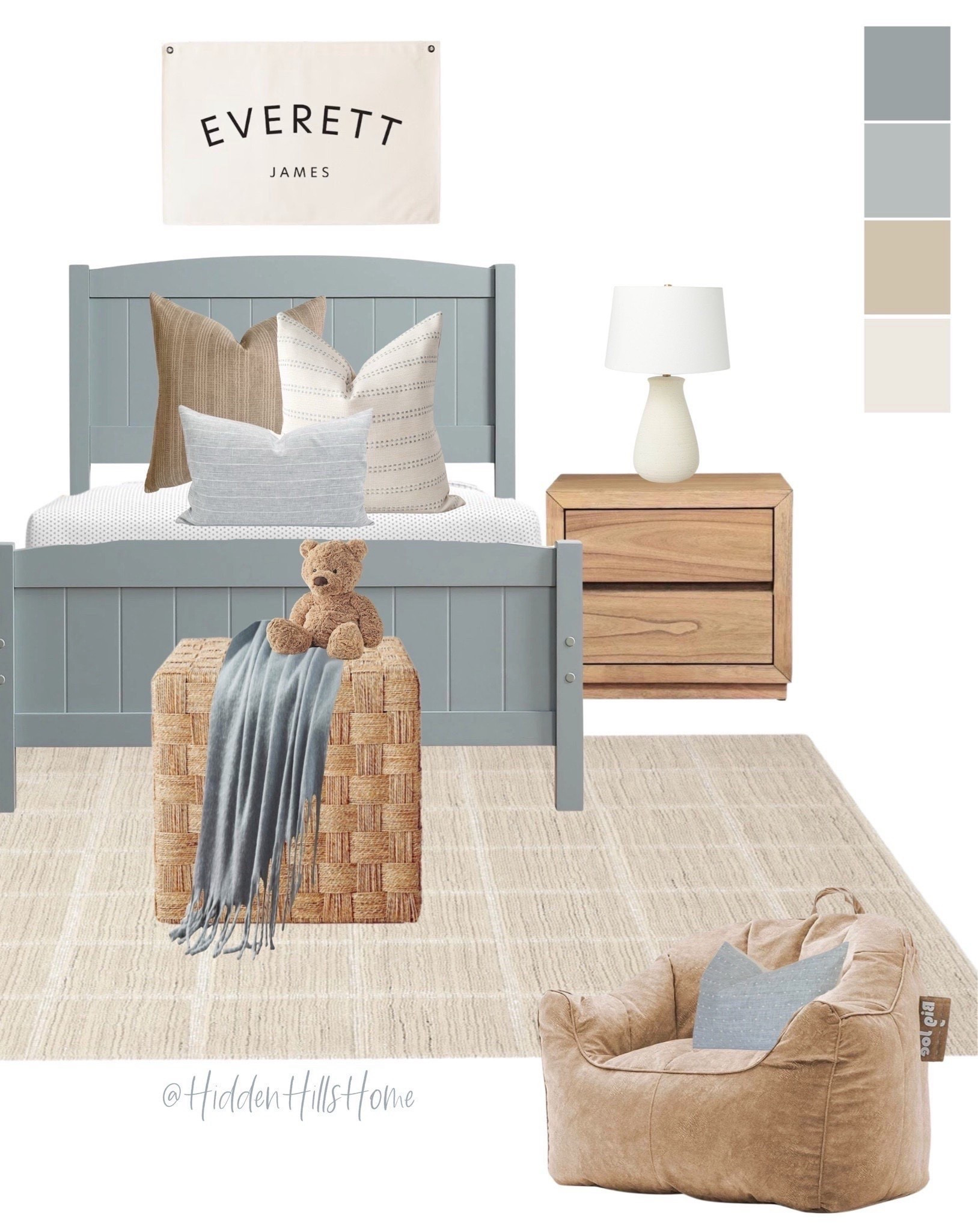 Boys bedroom decor, toddler boys room decor, big boy bedroom, boys room design, kids bedroom decor ideas, boys bedroom mood board #boysbedroom