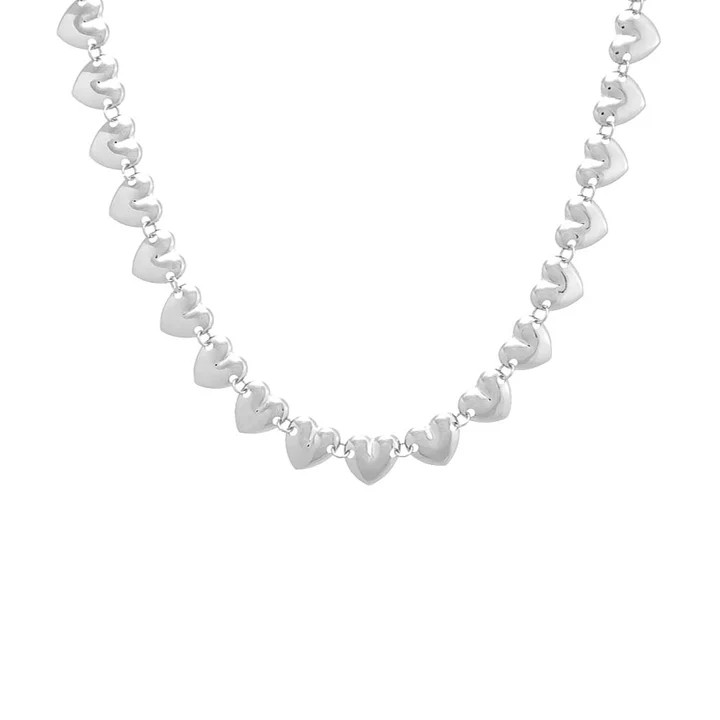 Chunky Solid Hearts Necklace | Adina Eden