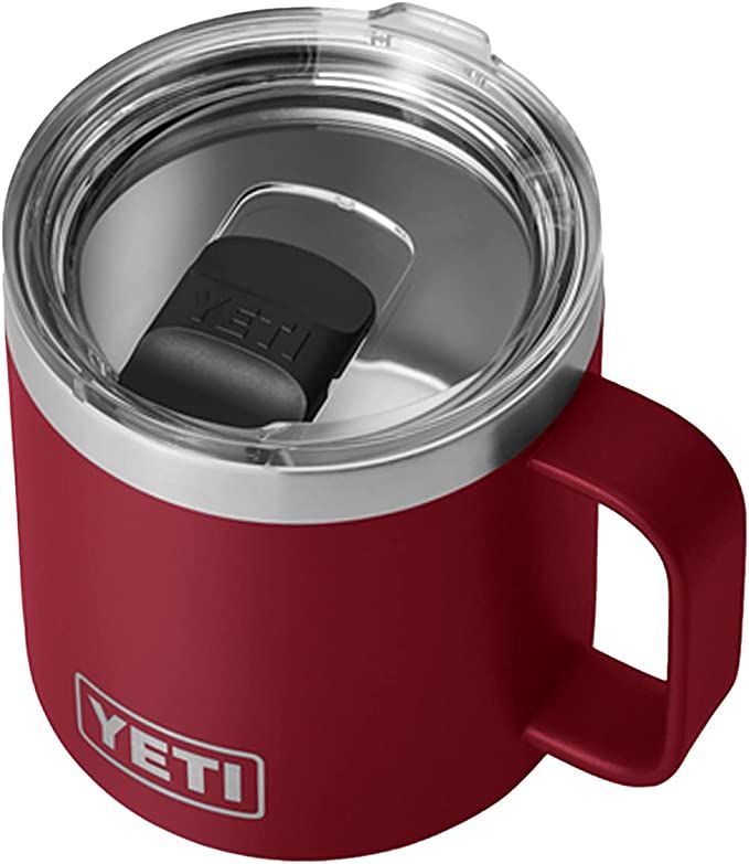 YETI Rambler 14 oz Mug, Vacuum Insulated, Stainless Steel with MagSlider Lid, Harvest Red | Amazon (US)