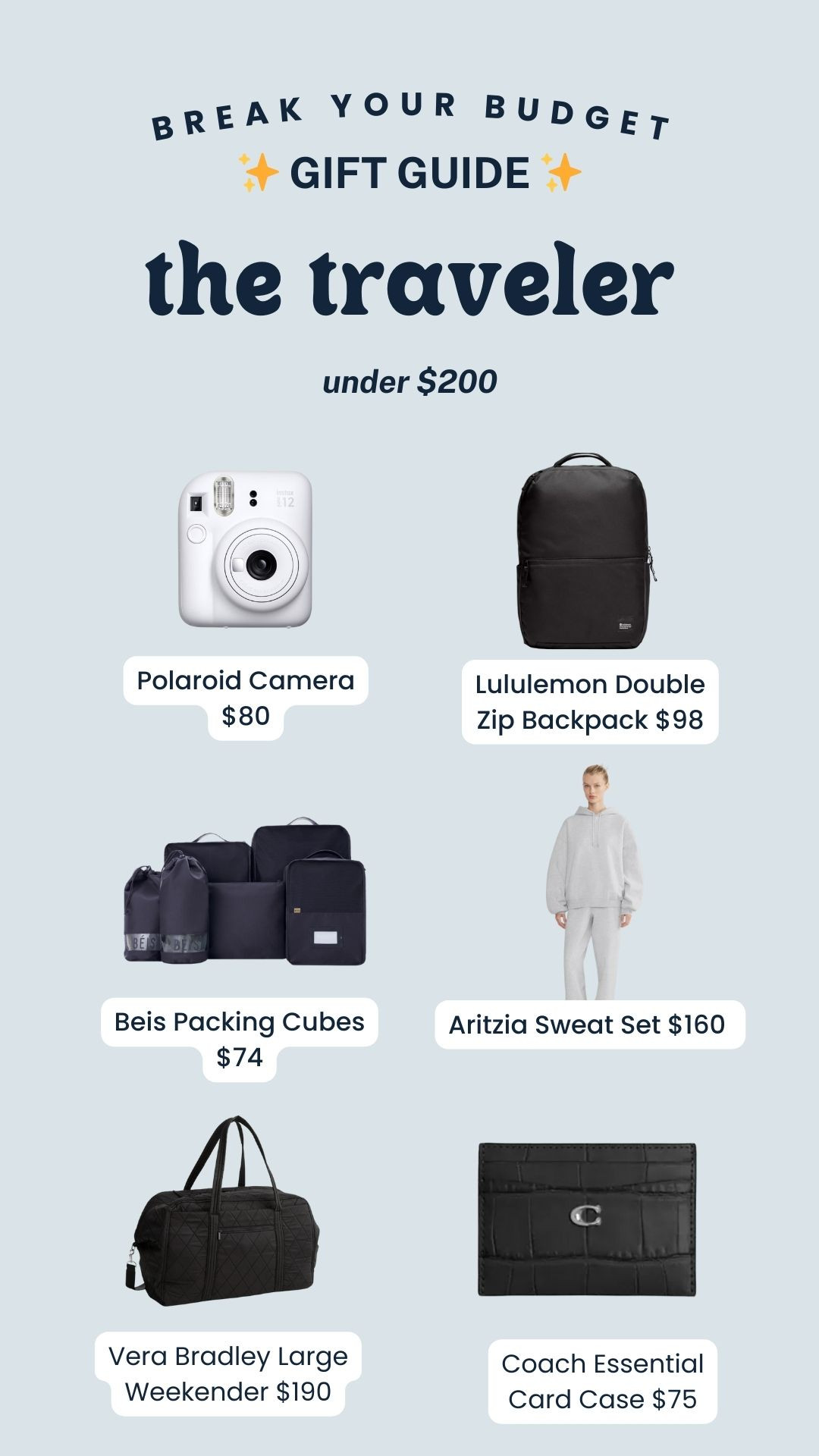 Gift Guide Under $200: Travel Favorites 

 

#LTKSeasonal #LTKHoliday #LTKGiftGuide