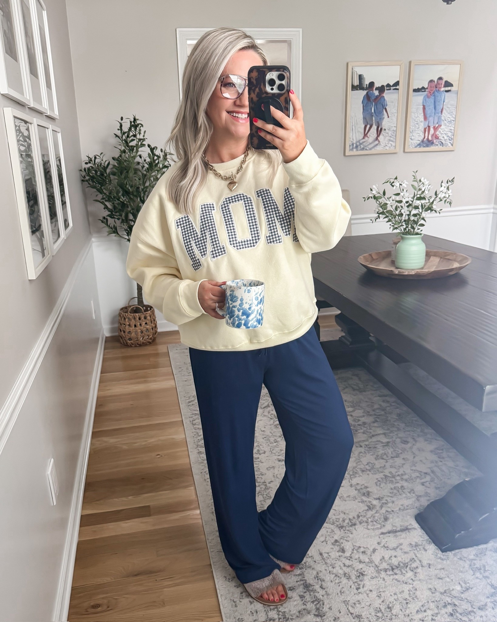 Such an easy, cozy outfit that still looks put together. This sweatshirt is so soft with the cutest graphic detail, and I love it paired with these relaxed pants for an effortless everyday look. Perfect for mornings at home or quick errands.

cozy outfit lounge set casual mom style everyday outfit comfy chic relaxed fit sweatshirt lounge pants outfit work from home outfit casual style comfy outfit lovelylifestyling 

#LTKMothersDay #LTKmomlife #LTKootd