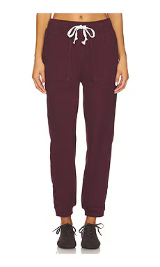Bobi Button Jogger Pant in Port from Revolve.com | Revolve Clothing (Global)