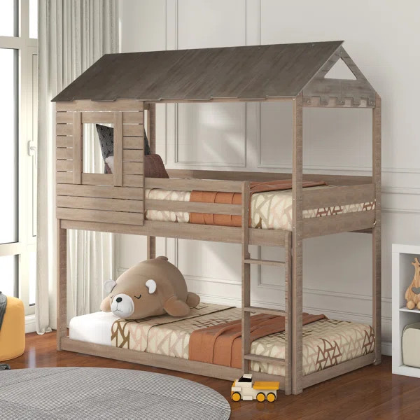 Silerton Kids Twin Over Twin Bunk Bed | Wayfair North America