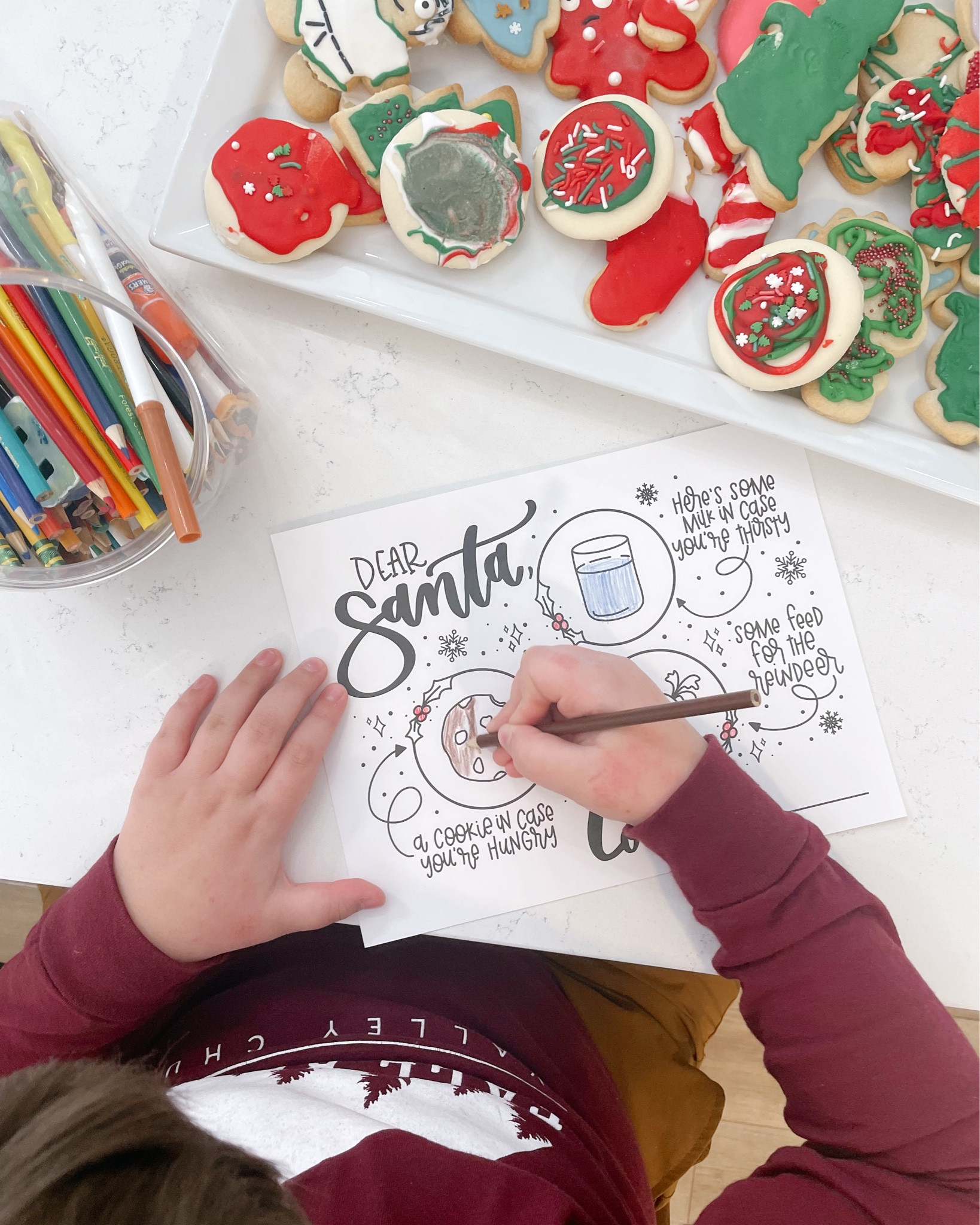 A printable placemat for Santa - perfect because you can print them year after year and they can become time stamped keep sakes as they grow! 

#LTKHoliday #LTKSeasonal #LTKKids