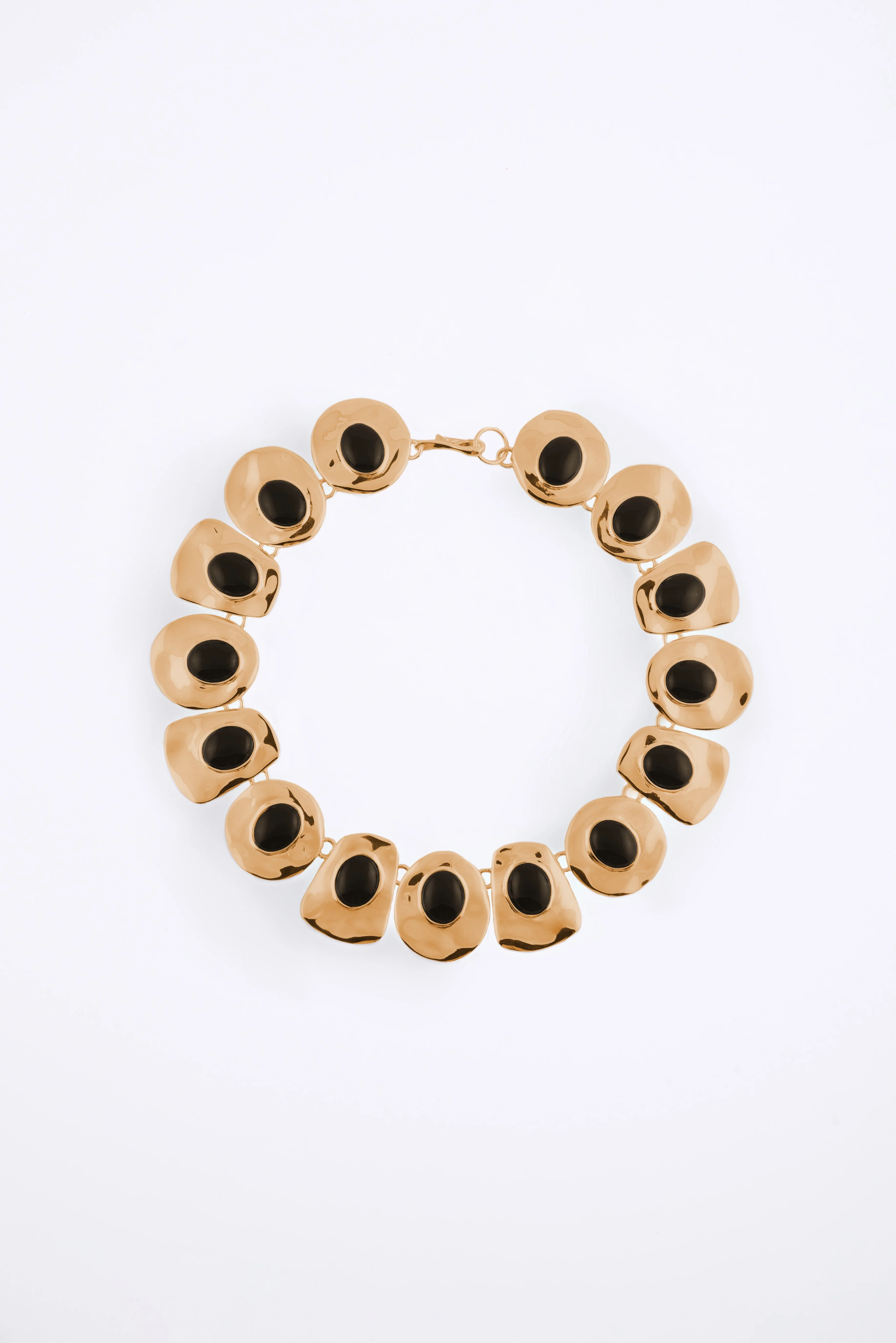 Stone Collar Necklace (Gold/Black) | SAME