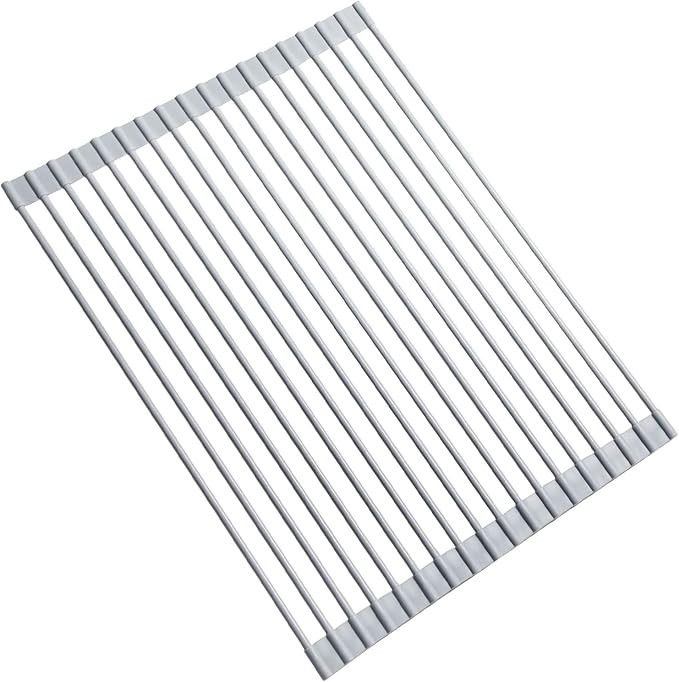 Dish Drying Rack, Roll Up Sink Drying Rack, 17"LX 13"W, Ohuhu Over Sink Dish Rack, Foldable Multi... | Amazon (US)