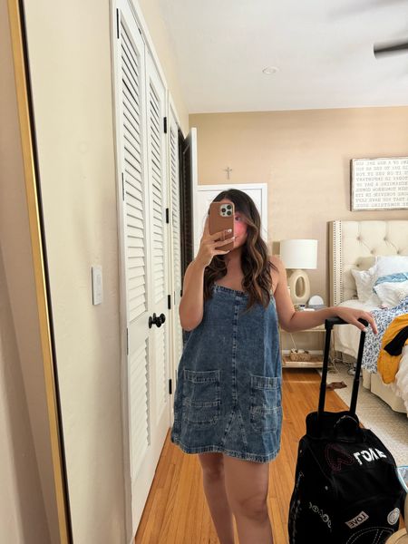 In love with this denim dress! Wearing medium but reordered in small 

#LTKFindsUnder100