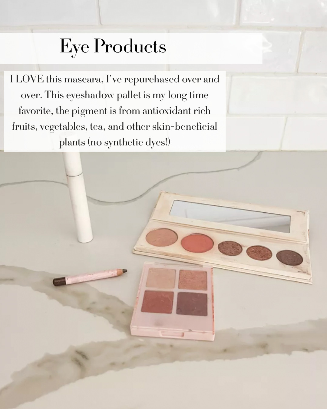 Non toxic / low tox eye makeup 👉🏼 I recently switched to ilia mascara and love it! (Make sure to get the white tube that says limitless lash, the other one is not as good!) 👉🏼 mineral fusion brown eyeliner is great for every day 👉🏼 I love pallets from 100% pure and mineral fusion for eyeshadow 

 #LTKFindsUnder50 #LTKFindsUnder100 #LTKStyleTip