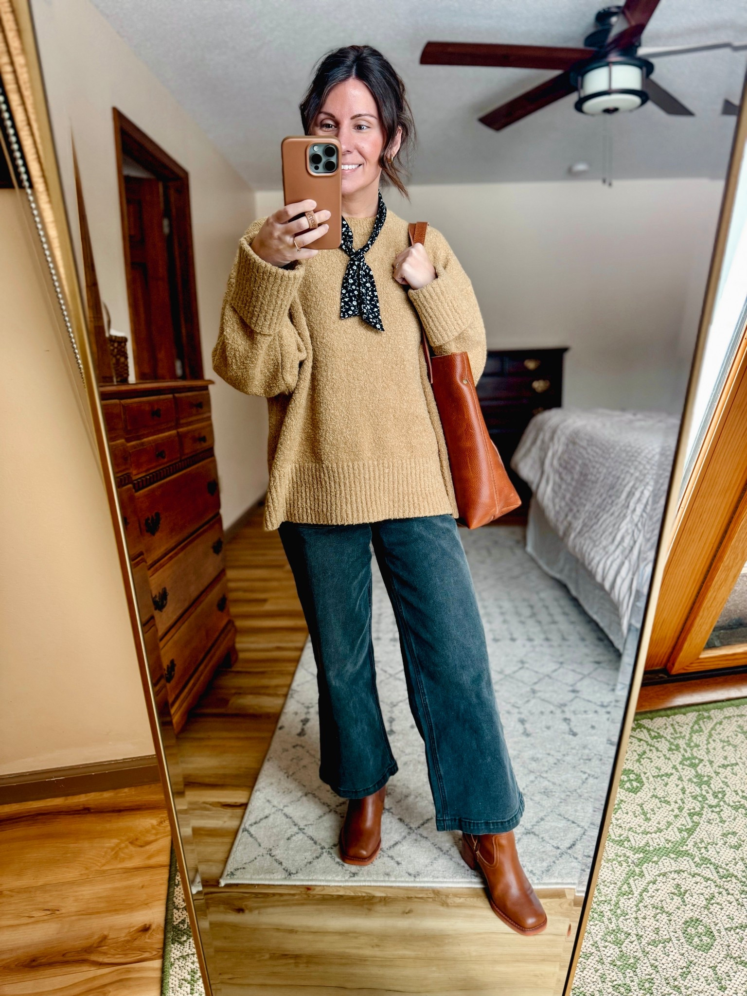 Small in my sweater, 24 in 26” inseam in my jeans. Linked my bag and my boots and scarf are older so I linked similar!

#LTKSeasonal #LTKgrwm #LTKPetite