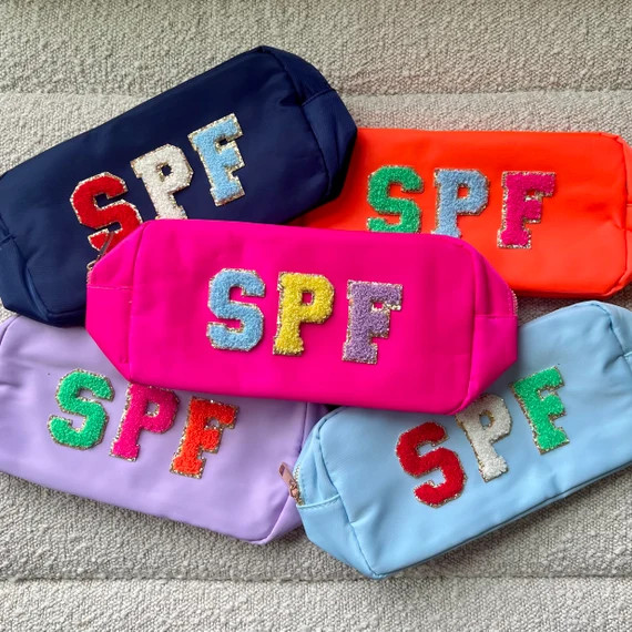 Nylon LARGE Cosmetic Bag  Make up Bag Travel Bag Bag With - Etsy | Etsy (US)