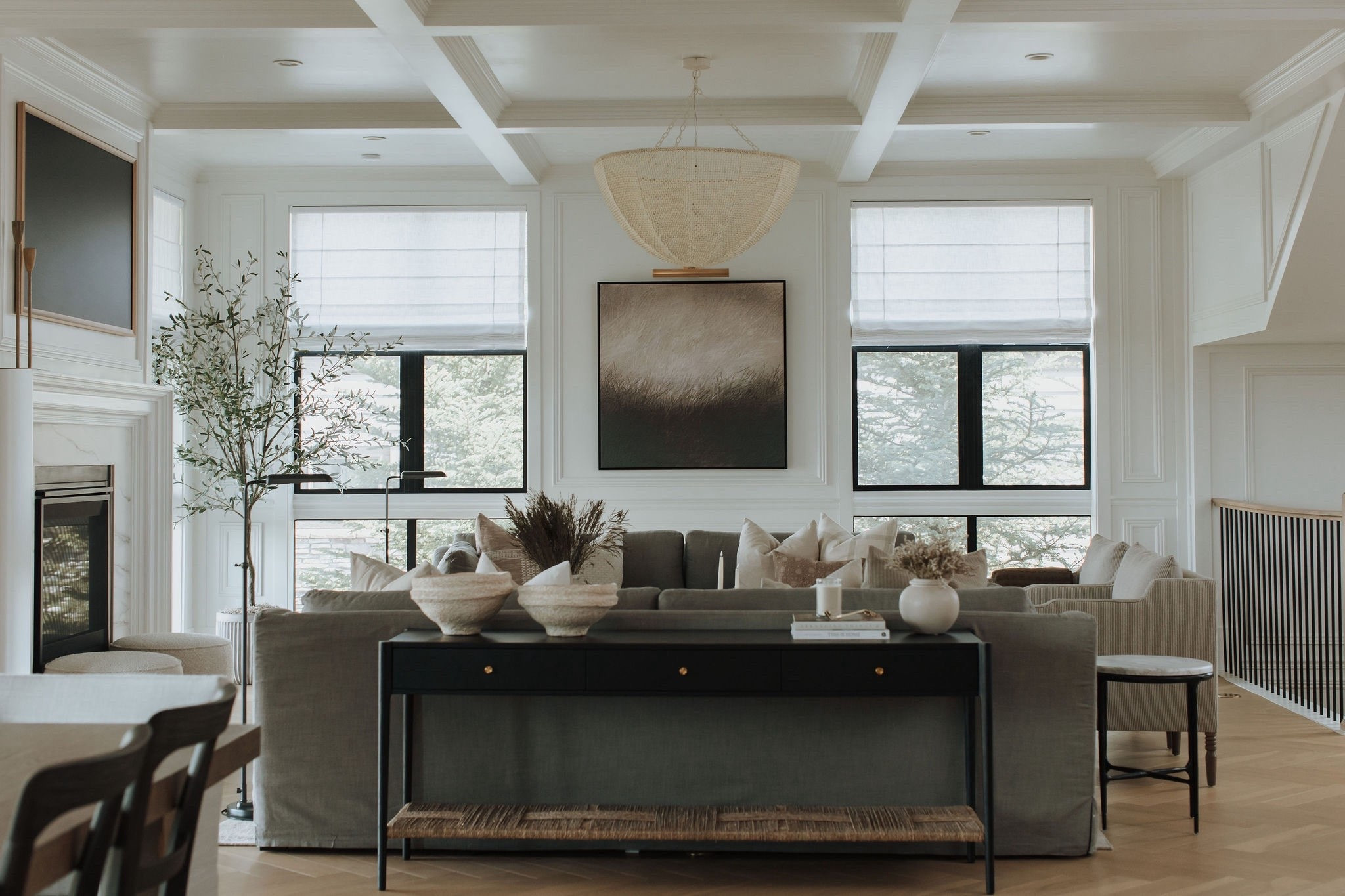 The dreamiest living room. This chandelier is so luxurious. The console table is functional and beautiful. 

#LTKHome #LTKFamily #LTKStyleTip
