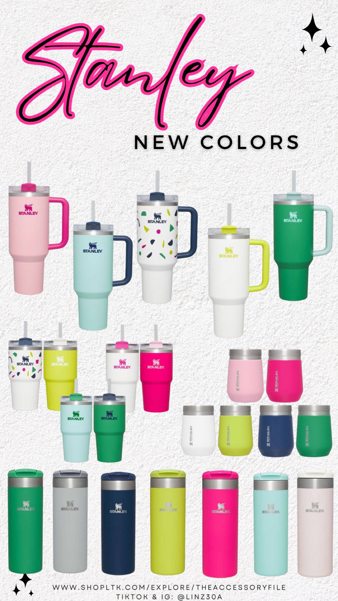⭐️each item comes in several different colors⭐️

New Stanley quencher colors, Stanley tumblers, 40z Stanley, iceflow flip straw tumbler, aerolight bottles, everyday go tumblers, 20oz flowstate quencher tumbler, Target finds, insulated cup, thermal cup, travel cup, travel accessories, travel must haves, teacher gifts, gifts for her, gifts for him 

#LTKfindsunder50 #LTKtravel #LTKHoliday