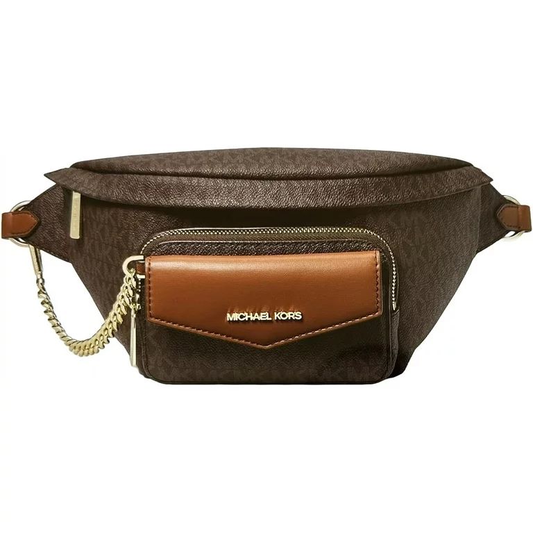 Michael Kors Maisie 2 In 1 Large Waistpack Fannypack Belt Bag Brown MK Signature | Walmart (US)