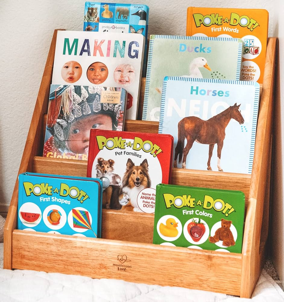 Montessori Bookshelf - Book Display Shelf for Toddler - Forward/Front Facing Bookcase Rack Displa... | Amazon (US)