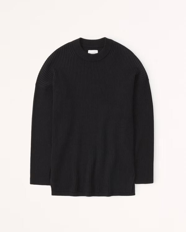 Women's LuxeLoft Oversized Crew Sweater | Women's Tops | Abercrombie.com | Abercrombie & Fitch (US)