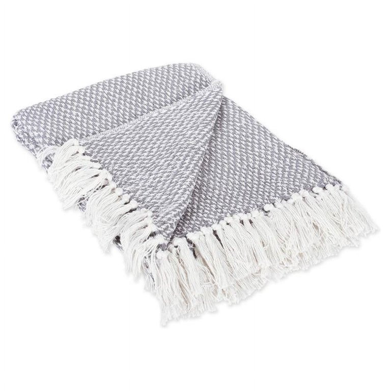 DII Woven Decorative Throw, 50"x60", 100% Cotton, Gray | Walmart (US)