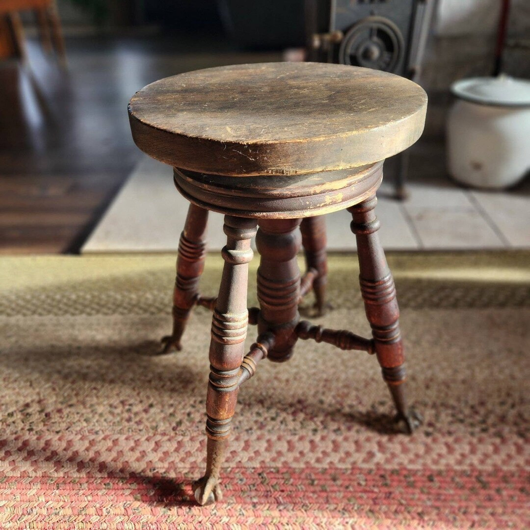 Antique/Victorian Claw and Ball Piano Stool, adjustable | Etsy (US)