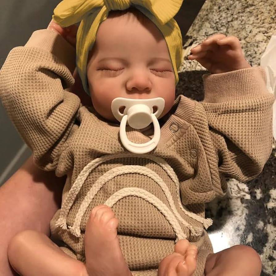 Anano Reborn Baby Levi Realistic Newborn Baby 19 inch 48cm Life Size Silicone Doll (Mustard) | Amazon (US)