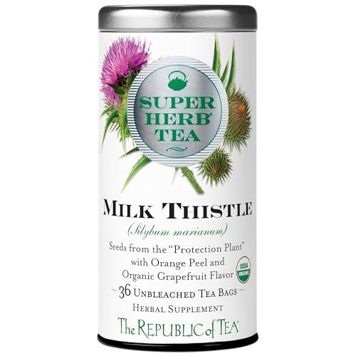 The Republic of Tea — Organic Milk Thistle SuperHerb Tea Tin, 36 Herbal Tea Bags, Naturally Caffeine-Free | Amazon (US)