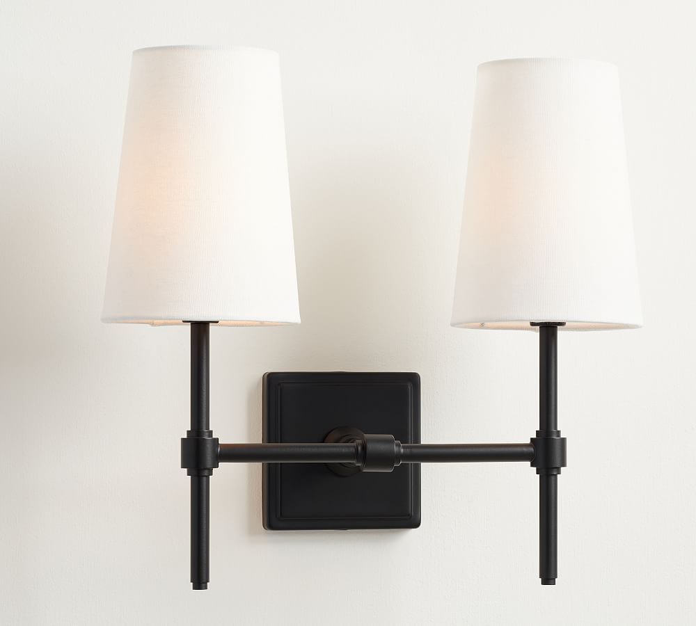 Pearson Double Shade Sconce | Pottery Barn (US)