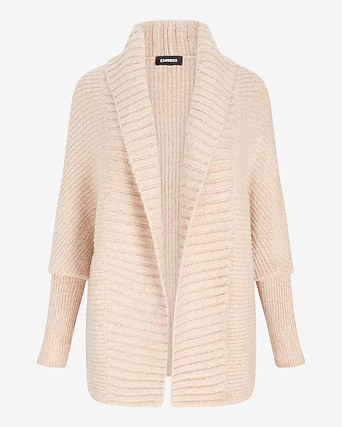 Ribbed Dolman Sleeve Cardigan | Express