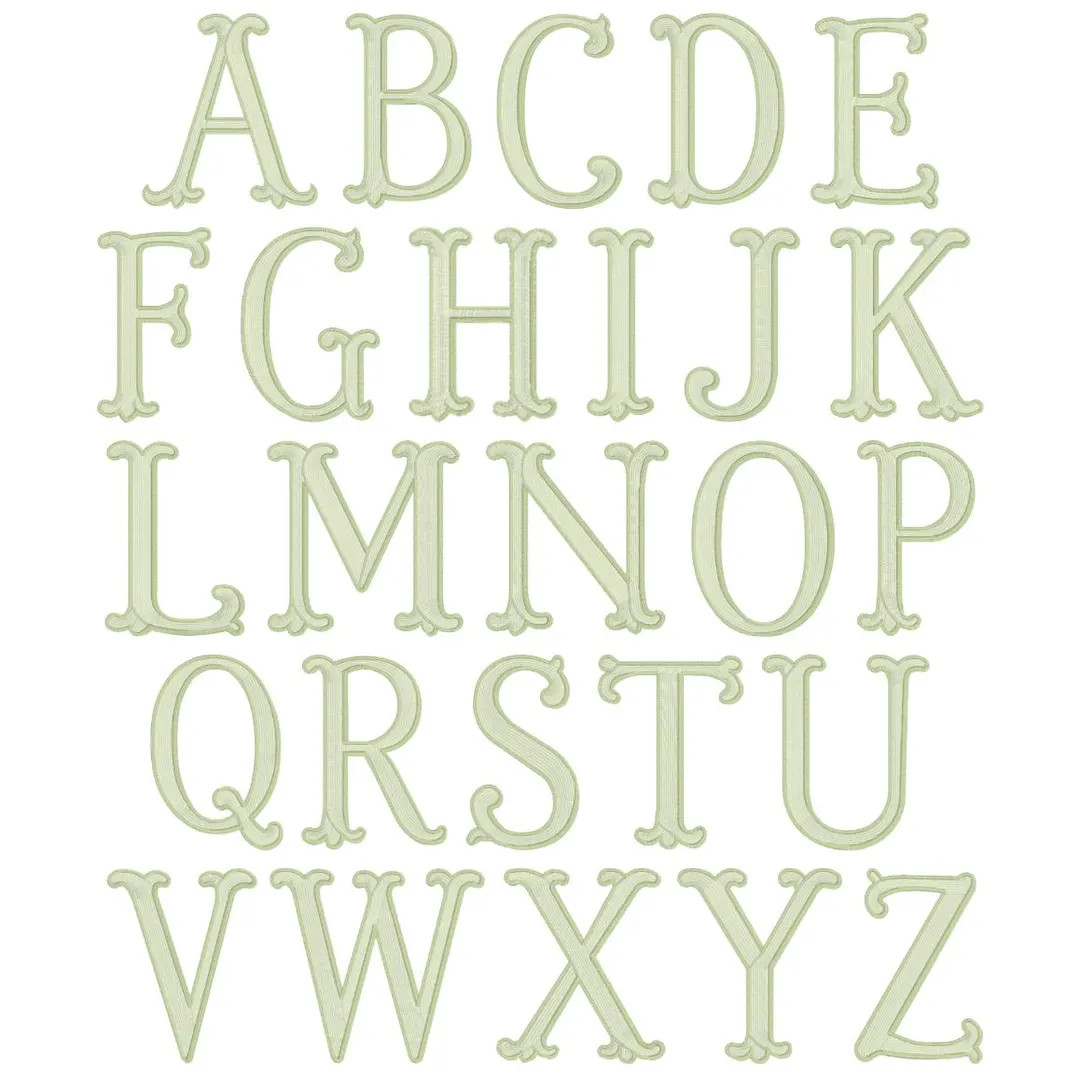Charlotte Font Embroidery Font – 2 Tone Elegant Serif Letter Set A-Z – Vintage Style Monogram... | Etsy (US)