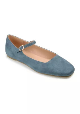 Journee Collection Women's Carrie Flats, Blue, 7M | Belk