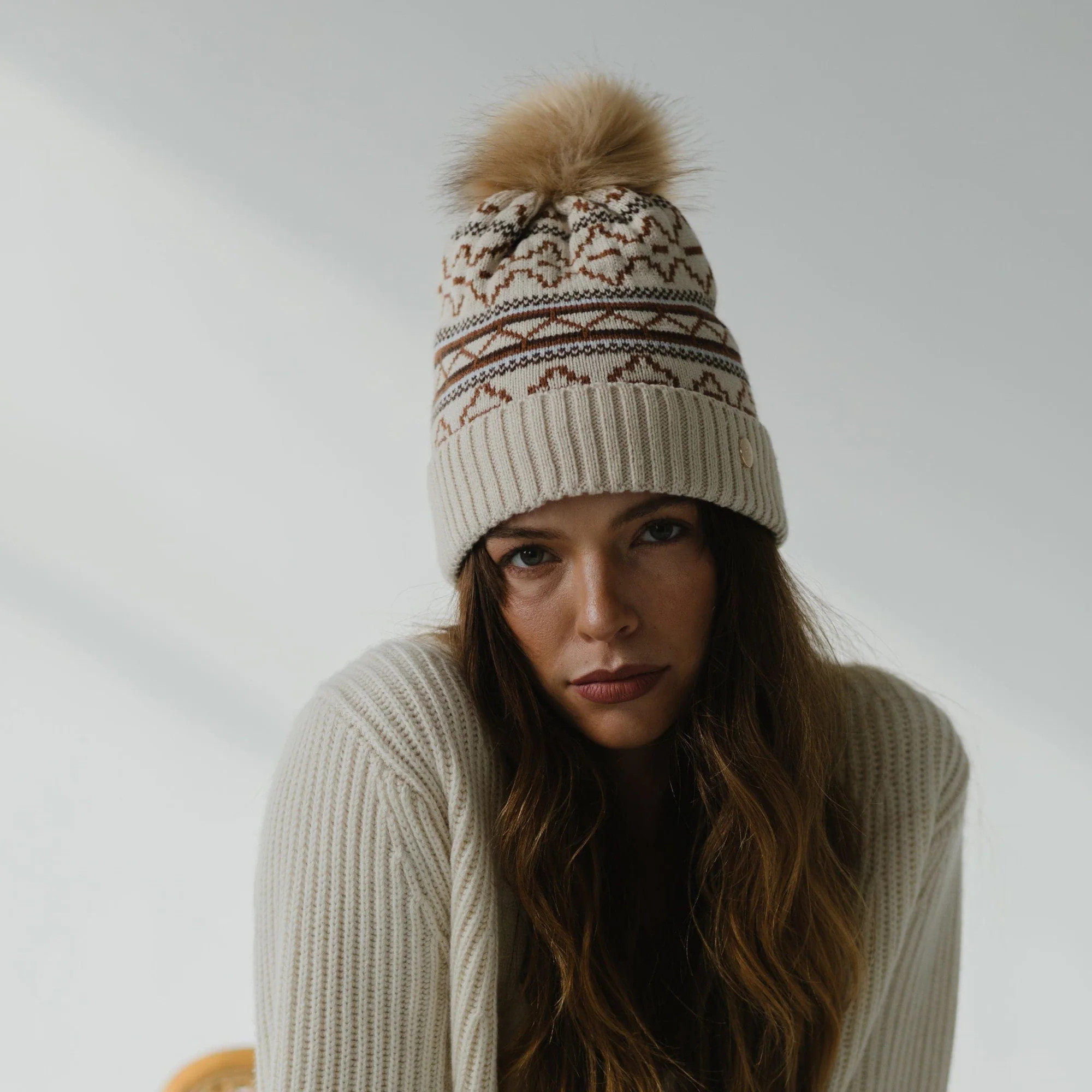 Aspen Knit Print Beanie | Gigi Pip