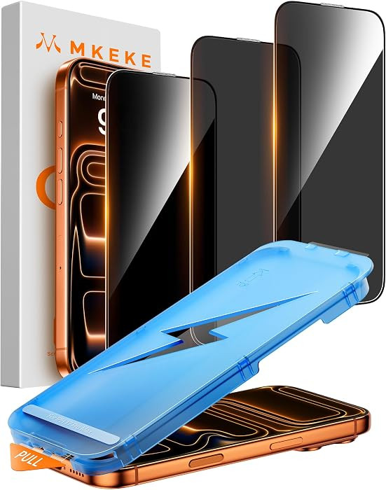 Mkeke for iPhone 17 Pro Max Privacy Screen Protector 3 Pack 25\u00b0 Anti Spy | Amazon (US)
