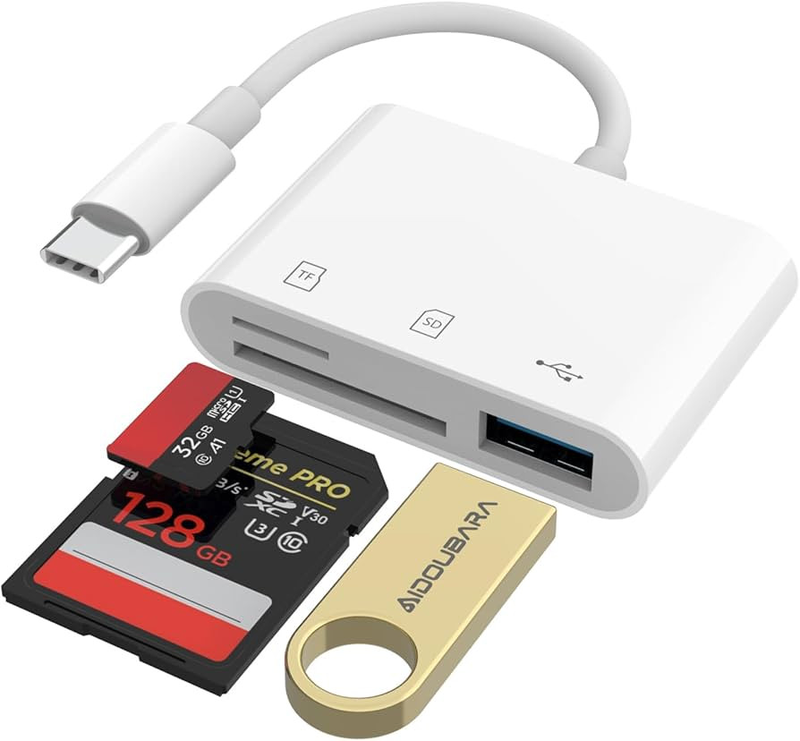 USB C SD Card Reader for iPhone 17/16/15, AIDOUBARA Memory Card Reader with SD Micro SD and USB P... | Amazon (US)
