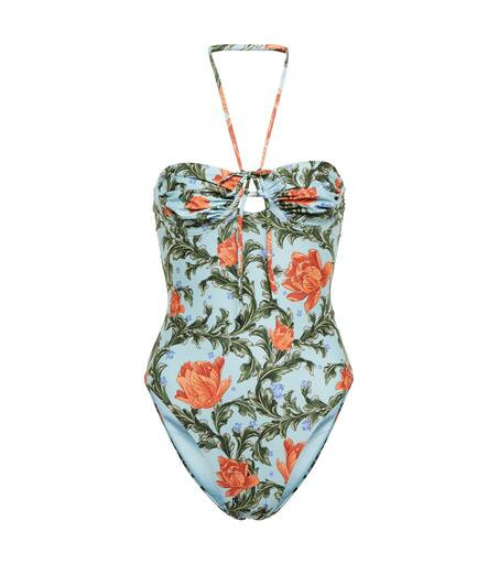 Peonia floral halterneck swimsuit | Mytheresa (US/CA)