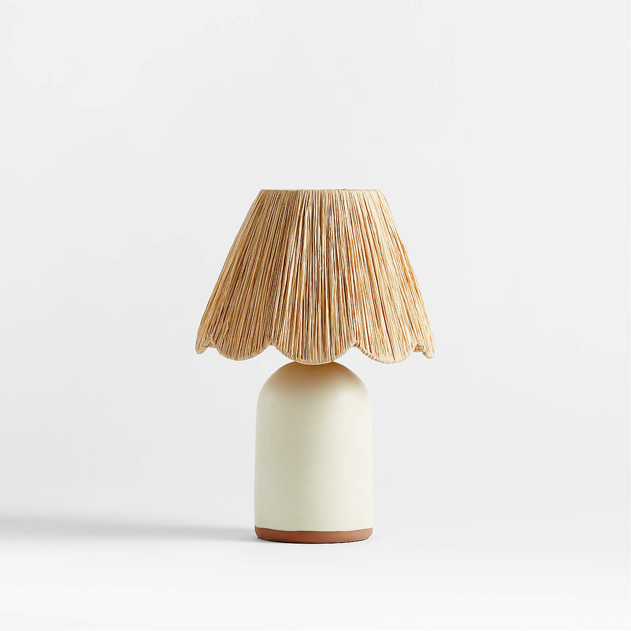 Greta Scalloped Raffia Table Lamp + Reviews | Crate & Kids | Crate & Barrel