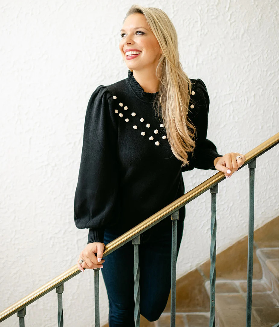 The Year-Round Balloon Sleeve Pompom Sweater 
            | 
              
              
      ... | SummerSalt